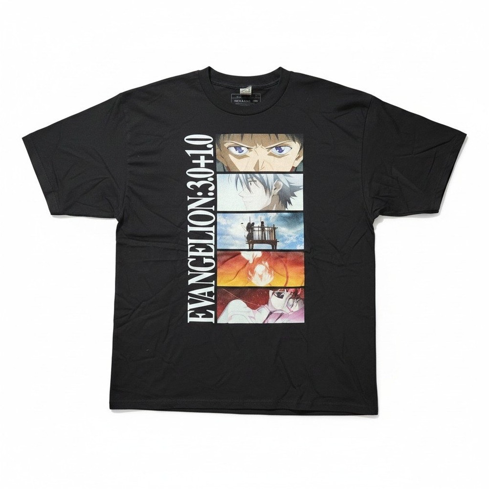 Atsuko Evangelion Anime Graphic T-Shirt Black XL NEW